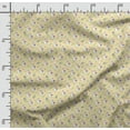 thumbnail image 2 of Soimoi Llama Alpaca Print, Silk Fabric, Decor Sewing Fabric by The Yard 42 Inch Wide,Decorative Fabric for Shirts Suits Ties, White & Yellow, 2 of 5