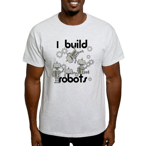 CafePress - I Build Robots Light T Shirt - Men's Classic Graphic T-Shirt
