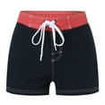 thumbnail image 3 of Aayomet Shorts de Sport pour Femmes Taille Semi-Élastique Pantalon de Plage Femme (Rouge, m), 3 of 5