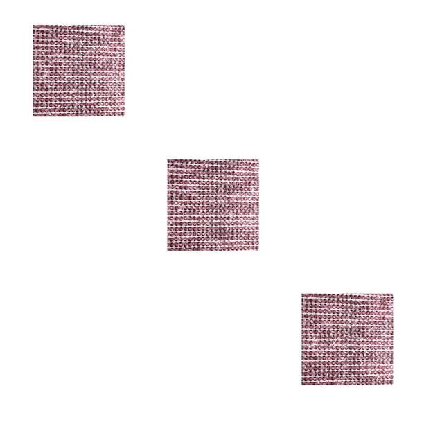 Inteprter Cinta de diamantes de imitación de cristal, malla de perforación de cristal, accesorios de ropa, pegatina para teléfono de coche, cinta morado claro 6 cinta de doble cara 3piezas Inteprter CBP223890