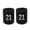 Black / White, variant on COUVER Basketball Star Golden Yellow Wristband with Laker Purple Number 23, 2.5 Inch, 1 Pair