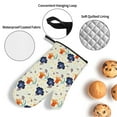thumbnail image 3 of Cauagu Flower Leaves Print Oven Mitts and Pot Holders 4 pcs Set,Extra Thicken Long Kitchen Oven Glove Potholders BBQ Gloves-Oven Mitts and Pot Holders(11 Inch), 3 of 6