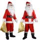 thumbnail image 2 of Disfraz de Papá Noel, disfraz de actuación navideña, cosplay, conjunto de disfraz navideño de terciopelo dorado, 2 of 5