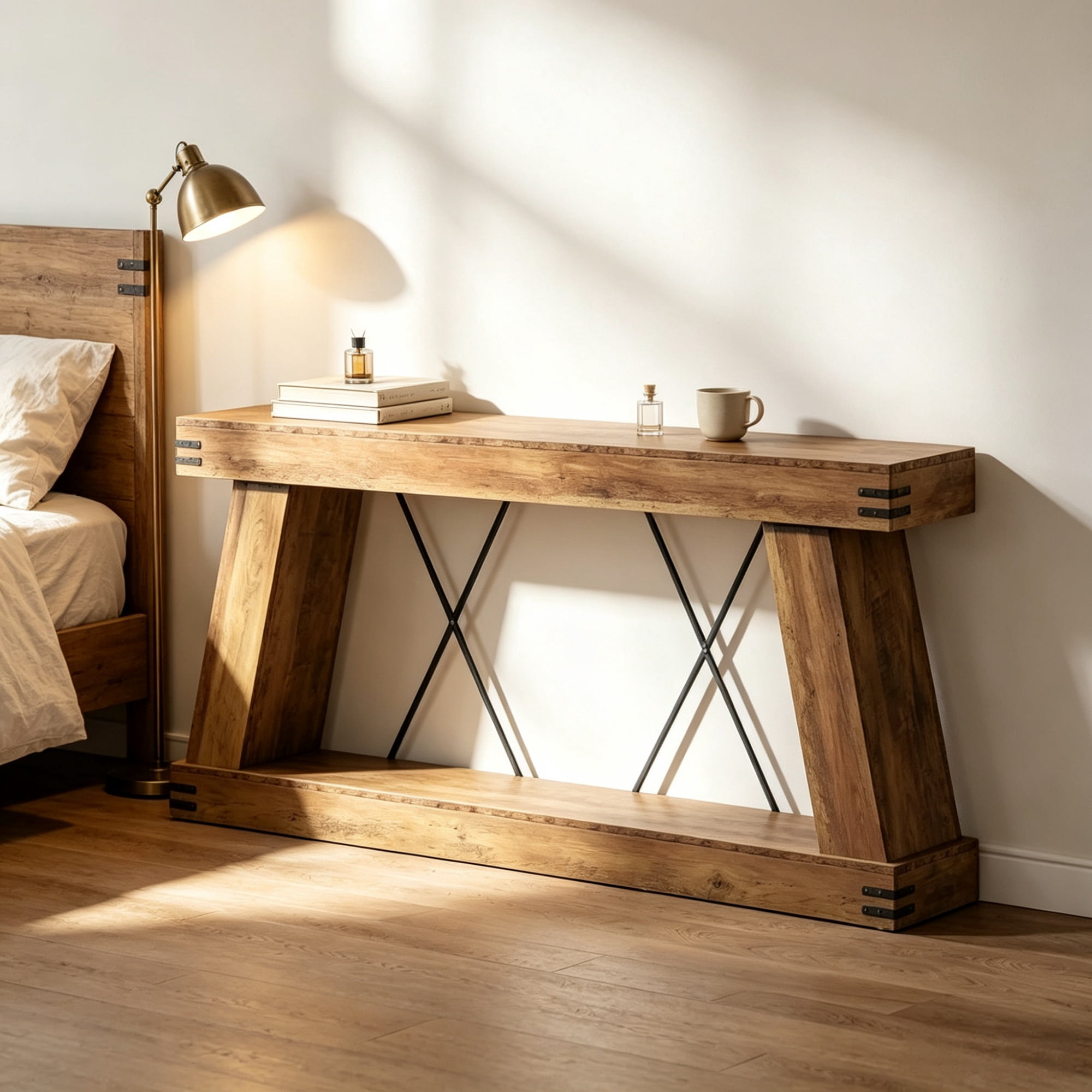 Farmhouse Console Table 70.9 in – Sturdy Base Entryway & Sofa Table