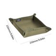 thumbnail image 4 of Btafrte Bandeja Lona para Acampar Placa Almacenamiento Escritorio Impermeable Plegable (Verde Oliva S), 4 of 9