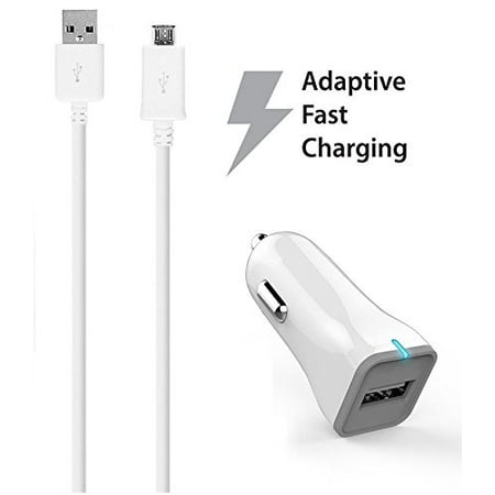 Motorola RAZR V XT889 Charger Fast Micro USB 2.0 Cable Kit by Ixir - {Fast Car Charger + Cable}