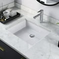 thumbnail image 4 of DeerValley DV-1U201 White Ceramic Rectangular Undermount Bathroom Sink with Overflow, 4 of 6