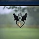 thumbnail image 2 of Elegant wooden love cat silhouette garden decoration: cat love shaped decoration, garden decoration, indoor wooden decoration, hanging decoration in the shape of a cat., 2 of 9