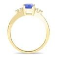 thumbnail image 2 of SZUL Women's Square Shaped Tanzanite and Diamond Sparkle Ring in 10K Yellow Gold, 2 of 5