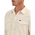 thumbnail image 4 of Wrangler® Men's Slim Fit Long Sleeve Woven Twill Shirt with Sunglasses Cleaner, Sizes S-5XL, 4 of 5