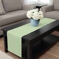 thumbnail image 4 of Sage Green Table Runner 70 Inches Long, Grid Checkered Plaid Gingham Lattice Trellis Kitchen Coffee Dining Table Decoration for Home Party Birthday Wedding Home Decor 13x70 Inches, 4 of 8