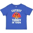 thumbnail image 3 of Inktastic Thanksgiving Cutest Turkey in Town Boys or Girls Toddler T-Shirt, 3 of 5