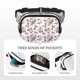 thumbnail image 5 of Fotbe Rose Flowers Cangurera Cuadrada con Estampado de Doble Capa, Bolsa de Cintura Ajustable Mini para Hombres y Mujeres, 5 of 9