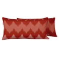 thumbnail image 1 of VargottamIndoor/OutdoorPolyester FabricLumbarPillowCover,All-Weather Waterproof Rectangular Cushion Case for Patio Furniture,12" x 20"Set of 2 -Ikat-75, 1 of 6
