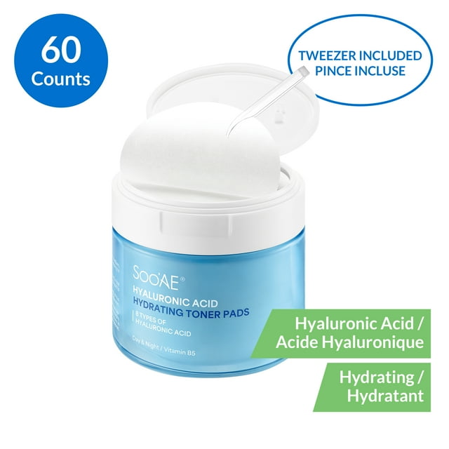 Soo'AE HYALURONIC ACID HYDRATING TONER PADS