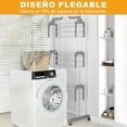 thumbnail image 4 of Tendedero Vertical Plegable para Ropa de 4 Niveles, 126x64x170 mm Estante de Ropa con Ruedas y Rejillas Laterales Extensibles, Gran Capacidad para Colgar y Secar Ropa al Interior y Exterior, 4 of 6