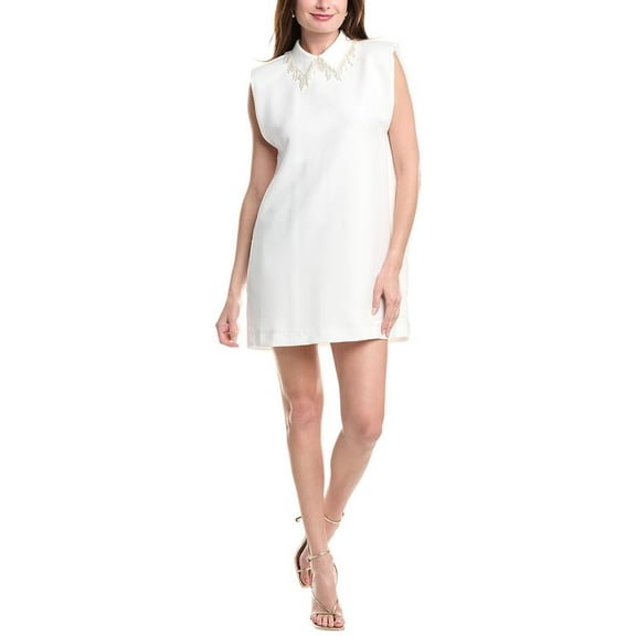 Endless Rose womens  Pearl Collar Shift Dress, s, White