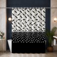 Amarainy Dragonfly Shower Curtain Black and White Swarm Insects Pattern ...