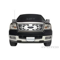 Putco 04-08 Ford F-150 (Honeycomb Grille) w/ Logo CutOut Flaming Inferno Stainless Steel Grille - 89142 Fits select: 2005-2007 FORD F150, 2004 FORD F150 SUPERCREW
