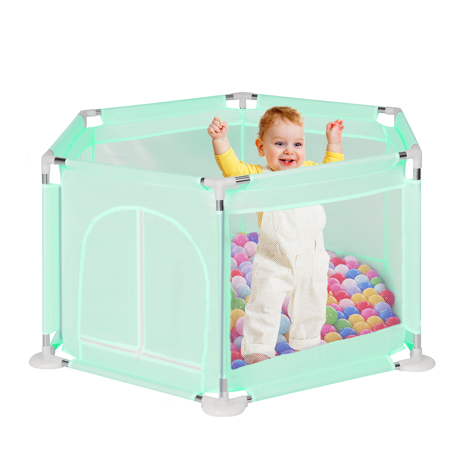 Folding Baby Playpen Kids Toddler Outdoor Indoor Play Pens Room Safety Fence 