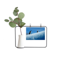 thumbnail image 1 of Two Antarctic Penguins Science Nature Picture Metal Picture Frame Cerac Vase Decor, 1 of 3