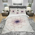 thumbnail image 2 of Designart 'Perfect Glowing Fractal Flower in Purple' Modern & Contemporary Duvet Cover Set, 2 of 4