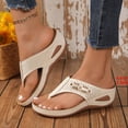 thumbnail image 2 of Domuza Orthopedic Sandals for Women Slip on Non Slip Arch Support Flat Wedge Sandals Wide Width Walking Shoes 2026 Beach Orthopedic Shoes White 9（EU-42）, 2 of 4