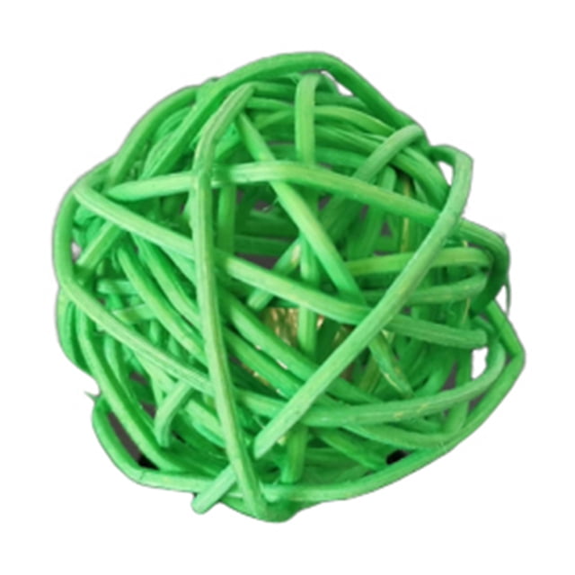 Visland 5 Pcs Rattan Ball With Bell Cage Shape Portable Cat Rattan Ball for Home