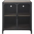 thumbnail image 3 of 30 inch Industrial Grey Wash Accent Cabinet with Mesh, 3 of 5