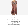 thumbnail image 5 of Vestido largo con estampado floral bohemio Cuello en V Cordón con cordones Ropa de manga larga Inevent AP000133-26B, 5 of 5