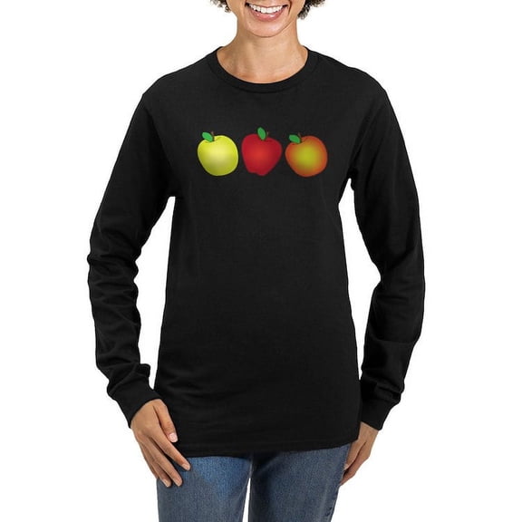 CafePress - Apples Long Sleeve T Shirt - Women's Long Sleeve Graphic Tee Casual Fit