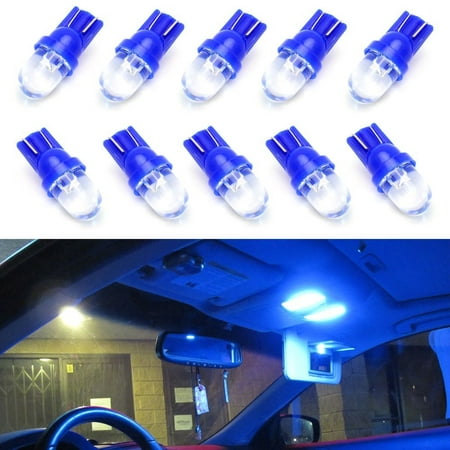 iJDMTOY (10) Ultra Blue Single-Emitter 1-LED 168 175 194 2825 W5W T10 LED Replacement Bulbs For Car Interior Lights, Map Lights, Dome Lights, Foot Area Lights, Trunk Area Lights, (Best 194 Led Bulb)