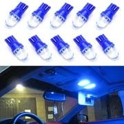iJDMTOY (10) Ultra Blue Single-Emitter 1-LED 168 175 194 2825 W5W T10 LED Replacement Bulbs For Car Interior Lights, Map Lights, Dome Lights, Foot Area Lights, Trunk Area Lights, etc