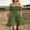 Green, variant on Dresses for Women Jerdar Women's Off Shoulder Puff Sleeve A Line Dress With Spaghetti Strap Frill Trim Milkmaid Dress L