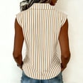thumbnail image 4 of Dvprdro Womens Cotton Striped Top Collared Sleeveless Button Front Loose Fit Summer Casual Shirt, 4 of 8