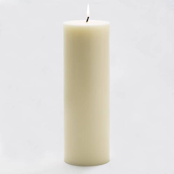 Richland Pillar Candles Light Ivory 4" x 12" Set of 6