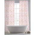 thumbnail image 4 of Pink Botanical Sheer Curtains 96 Inch Length 2 Panels Set, Watercolor Rustic Tree Abstract Voile Window Treatment Semi Sheer Long Curtains Drapes for Bedroom/Living Room/Kitchen 52"x96"x2, 4 of 7