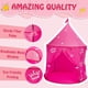 thumbnail image 3 of Tienda de juegos de princesa rosa para niños, casa de juegos Opret con castillo desplegable para niñas y niños, tienda de juegos fácil de montar con bolsa de almacenamiento para interior y exterior., 3 of 5