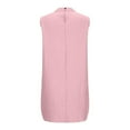 thumbnail image 5 of Women’s Tank Tops for Summer Casual Sleeveless Crew Neck Irregular Fit Slim Solid Color Tank Tops for Going Out Pink S, 5 of 5