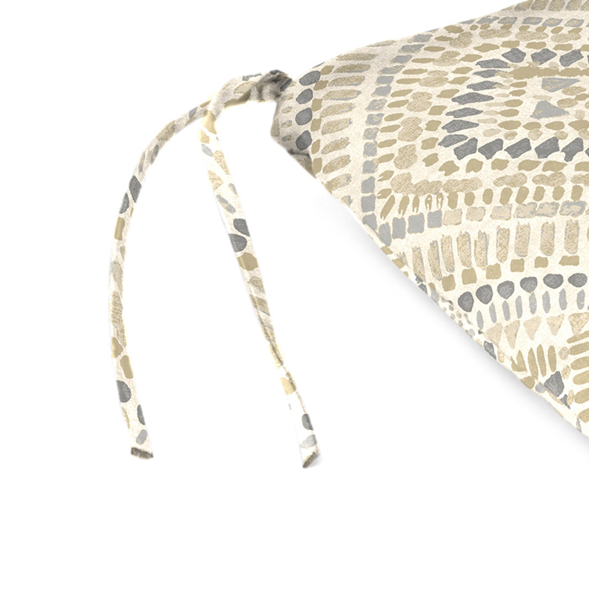 Jordan Manufacturing 16" x 16" Joli Scorn Beige Ikat Square Outdoor Chair Pad Seat Cushion with Ties (2 Pack)