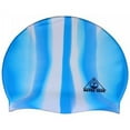 thumbnail image 2 of Water Gear Jazz Silicone Swim Cap Blue/White Candy Stripe, 2 of 2