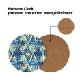 thumbnail image 4 of Xecao Hawaiian Style for MDF Cork Coaster 4 Pcs,Drink Coasters,Suit for House Warming Gifts New Home ,Coffee Table Decor-Round Shape, 4 of 7