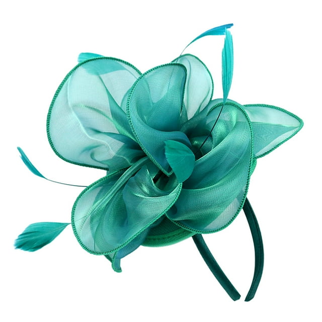 Chapeau de Cocktail pour Femmes, Pince à Cheveux, 16x Vert