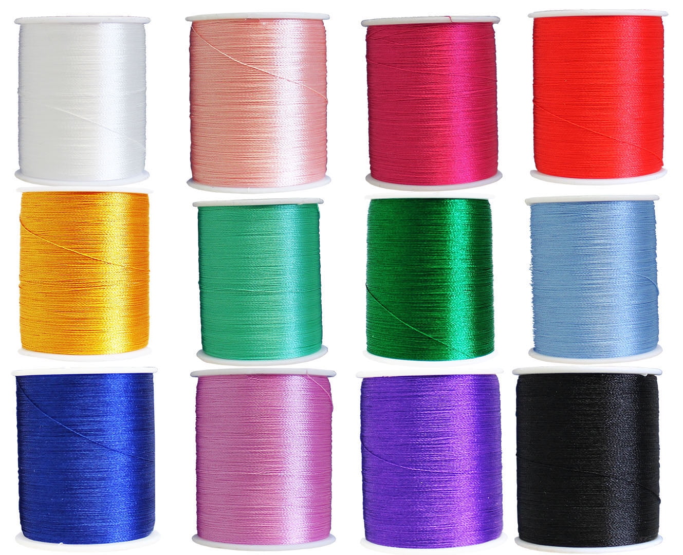 Allary  100% Polyester Embroidery Thread, Assorted Colors, 300 Yd. Spools, 12 Ct.