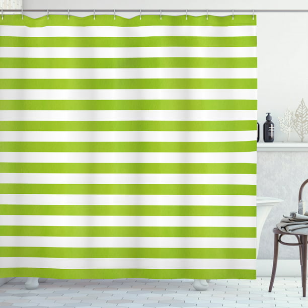 Lime Green Shower Curtain Horizontal, Lime Green Shower Curtain Set