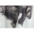 thumbnail image 6 of Elephants Shower Curtain , Elephant Thinker Wild Animal Elephants Close-Up Black Gray Polyester Cloth Print Bathroom Curtains 72"x72"（180cm*180cm）, 6 of 7