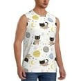 thumbnail image 2 of Zufioo Cute Cat Men's Tank Top,Men's Sleeveless Muscle Shirts,Basic Sleeveless T Shirts Casual Active Hipster Tank Top,Moisture Wicking Odor Protection-Small, 2 of 7