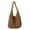 Coffee, variant on Hand-woven Soft Large Straw Shoulder Bag Boho Straw Handle Tote Retro Summer Beach Bag Rattan Handbag