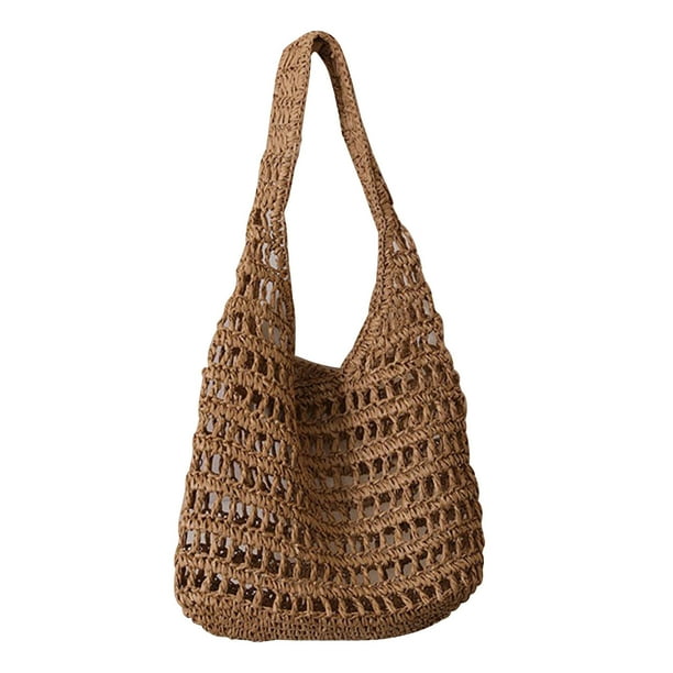 Mochila Rafia Mujer Mochila De Playa Bohemia Para Mujer Tejida A