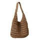 thumbnail image 2 of Bolso de playa bohemio de paja y crochet | Bolso de playa bohemio para mujer y niña | Cierre con solapa y cordón | Mochila informal, bolso de hombro y bandolera para verano, 2 of 8